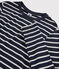 Damen-T-Shirt mit Rundhalsausschnitt blau SMOKING/weiss MARSHMALLOW