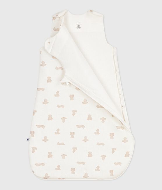 Babyschlafsack aus Baumwolle mit Bärmotiv TOG-Wert 2 MARSHMALLOW/ BRUN