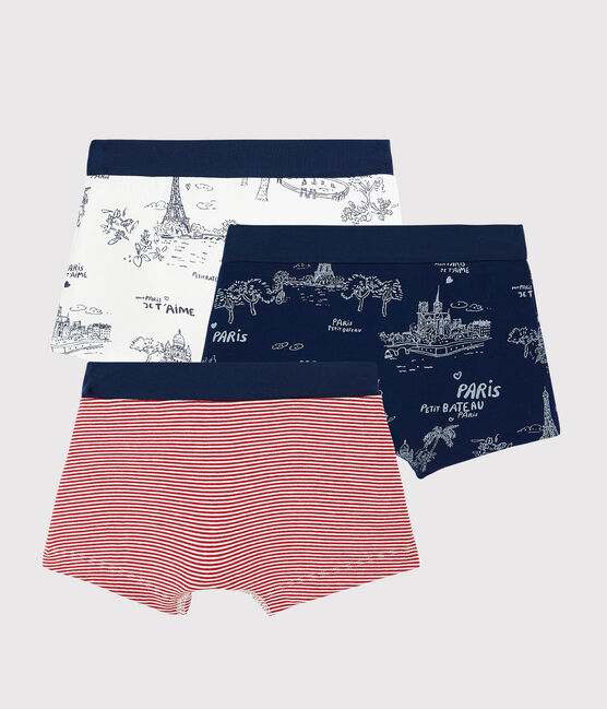 3er-Set Boxershorts mit Paris-Motiv im Toile-de-Jouy-Stil für Jungen variante 1