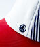 Dreifarbiges Baby-Cap weiss MARSHMALLOW/weiss MULTICO
