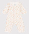 Baby-Bodyjama aus Baumwolle weiss MARSHMALLOW/ ORANGE