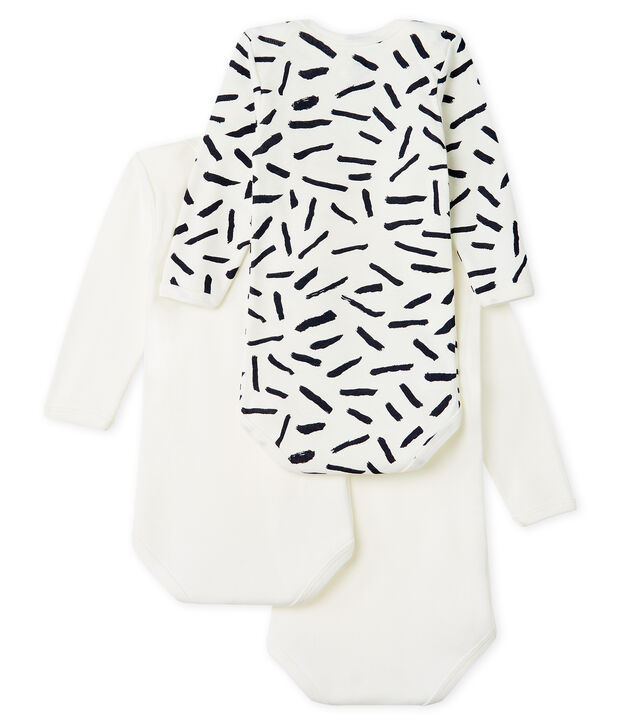 Trio lang&auml;rmelige Baby-Bodys Jean Jullien vielfarbig