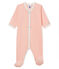 Baby-Strampler in Rippstrick für Mädchen rosa ROSAKO/weiss MARSHMALLOW