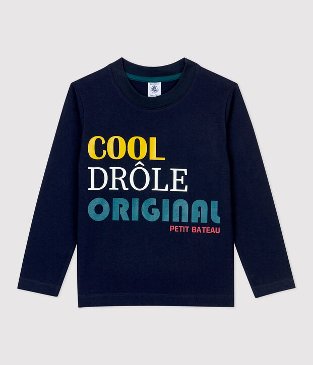 Lang&auml;rmeliges Kinder-T-Shirt aus Baumwolle f&uuml;r Jungen SMOKING