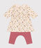 Baby-Kleid und Leggings aus Baumwolle weiss AVALANCHE/ MULTICO