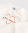 Zweiteiliges Baby-Set aus Woll- und Baumwoll-Strick weiss MARSHMALLOW