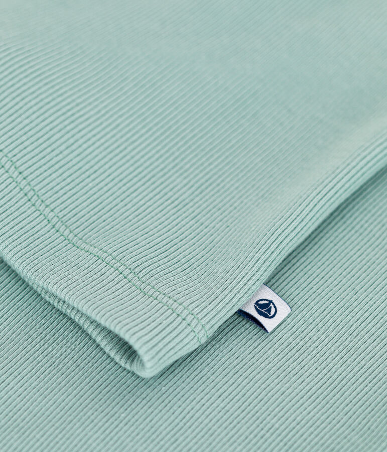 Kinder-Pyjama aus einfarbiger Baumwolle gr&uuml;n