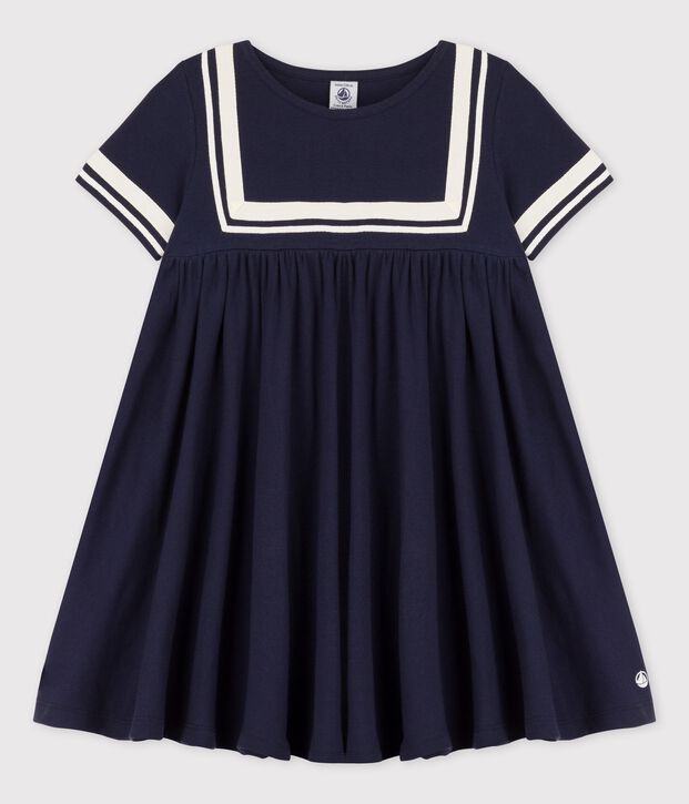 Kurz&auml;rmeliges Kleid aus Bio-Baumwolle f&uuml;r M&auml;dchen SMOKING