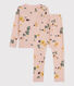 Kinderpyjama mit schlanker Passform aus Baumwolle mit Blumenmotiv für Mädchen