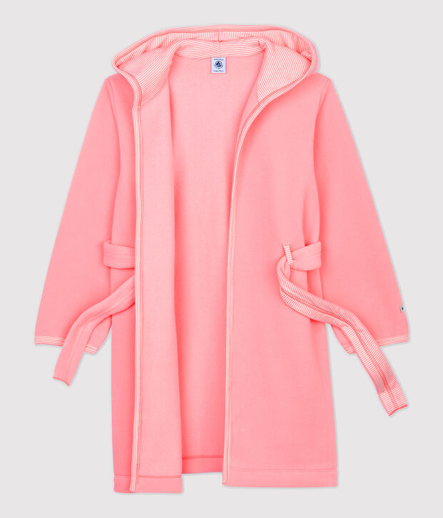 Morgenmantel aus Fleece f&uuml;r Kinder rosa
