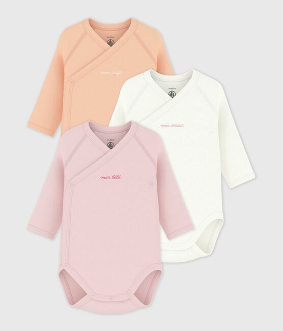 Set langärmeliger Wickelbodys aus bedruckter Baumwolle variante 2