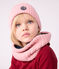 Kinder-Strickmütze mit Fleece gefüttert rosa CHARME