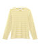 Ikonisches seemannshemd weiss MARSHMALLOW/gelb BAMBOO