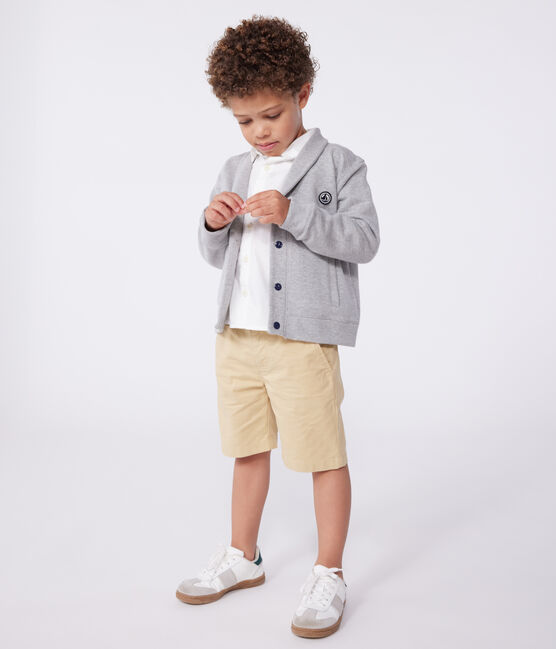 Kinder Cardigan aus Baumwolle für Jungen grau CHATON CHINE