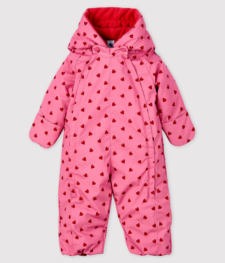 Baby-Fliegeroverall f&uuml;r M&auml;dchen rosa/rot