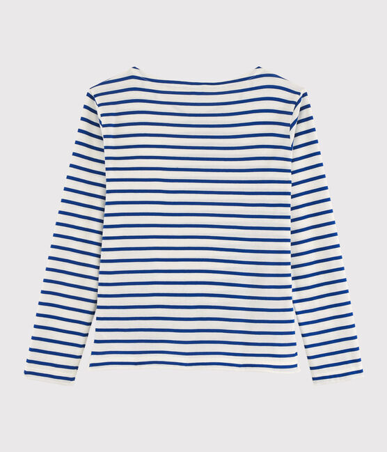 Leichtes Matrosenkleid "Cœur" für Damen weiss MARSHMALLOW/blau SURF