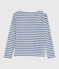 Leichtes Matrosenkleid "Cœur" für Damen weiss MARSHMALLOW/blau SURF