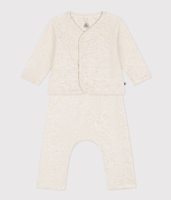Baby-Set aus gestepptem Doppeljersey beige MONTELIMAR CHINE