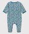 Baby-Strampler aus Bio-Nicki mit Muster MOZAIK/ MARSHMALLOW