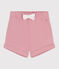 Baby-Shorts aus einfarbiger Baumwolle rosa CHARME