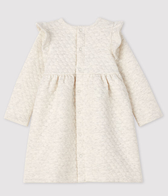 Langärmeliges Baby-Kleid für Mädchen beige MONTELIMAR CHINE