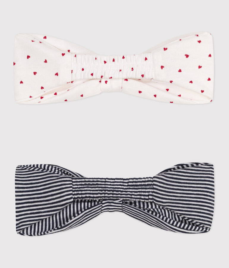 SET AUS 2 IKONISCHEN BABY-STIRNB&Auml;NDERN AUS BAUMWOLLE vielfarbig