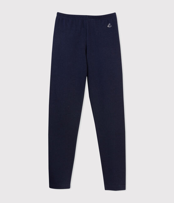 Kinder-Leggings Mädchen blau SMOKING