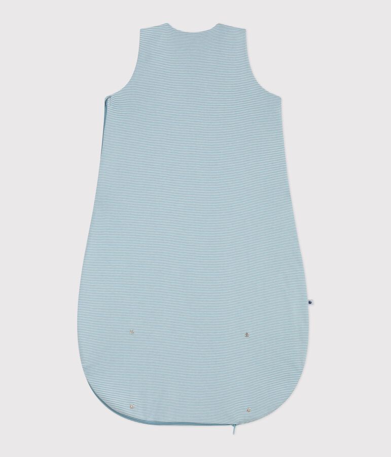 Babyschlafsack aus Baumwolle mit Streifen TOG-Wert 0,5 gr&uuml;n/weiss