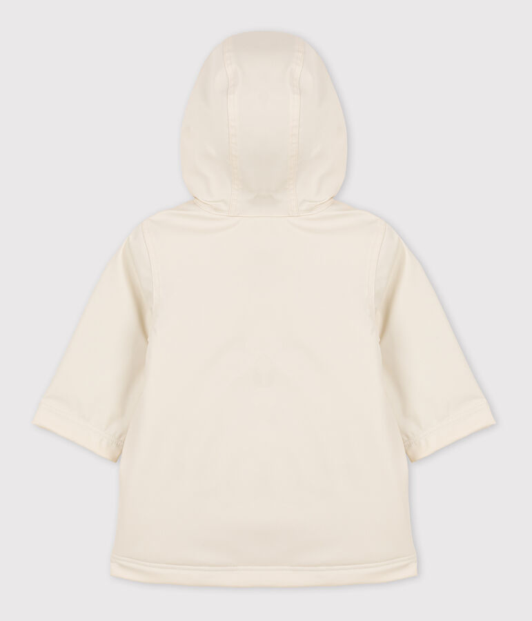 Gesteppte Baby-Regenjacke aus recyceltem Material naturfarben
