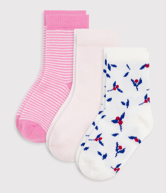 3er-Set Baby-Socken aus Baumwolle mit Blumenmotiv  variante 1