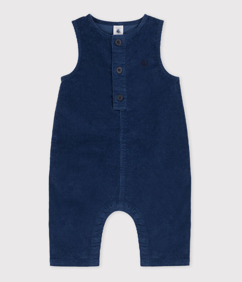 Langer Baby-Overall aus Cord blau