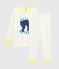 Kinderpyjama aus Doppeljersey für Jungen weiss MARSHMALLOW/grau GRIS
