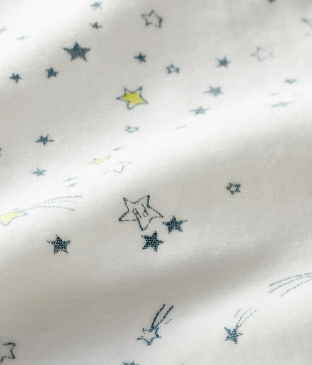 Baby-Strampler aus Nicki weiss/vielfarbig