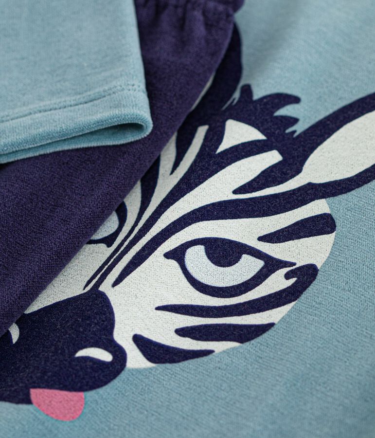 Kinder-Pyjama aus Nicki blau/blau