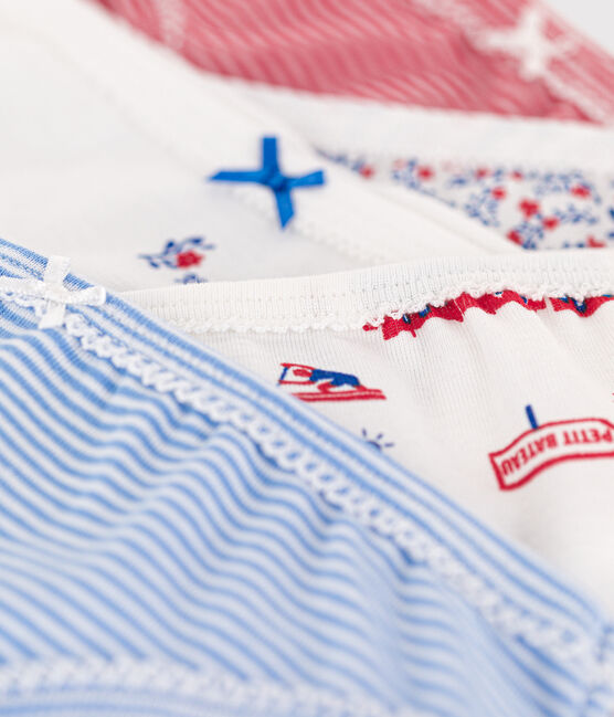 5er-Set Slips aus Baumwolle und Elastan mit Parismotiv für Mädchen variante 1