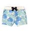 Bedruckte Baby-Jungen-Shorts grau BELUGA/weiss MULTICO