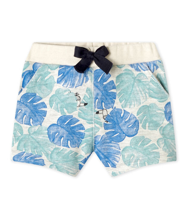 Bedruckte Baby-Jungen-Shorts grau/vielfarbig