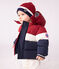 Leichte Baby-Winterjacke einfarbig im Colorblock blau SMOKING/weiss MULTICO