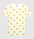 Baumwoll-T-Shirt mit Rundhalsausschnitt und Herz-Applikation Damen