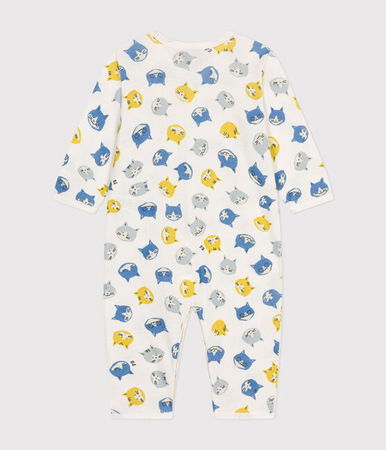 Baby-Strampler ohne Füße aus Baumwolle weiss MARSHMALLOW/weiss MULTICO