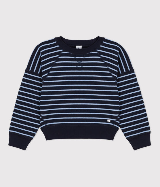 Kinder-Sweatshirt aus Baumwolle für Mädchen/Jungen blau SMOKING/ SKY CHINE