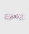 Baby-Stirnband aus Popeline mit Blumenmuster rosa CHARME/weiss MULTICO