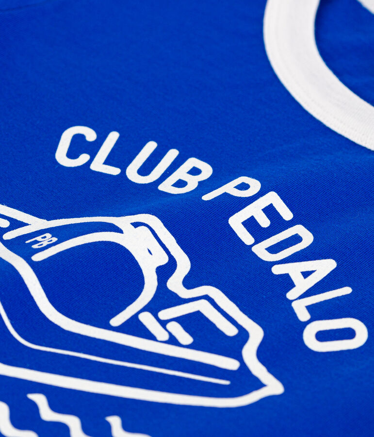 Bedrucktes Kinder-T-Shirt aus Baumwolle f&uuml;r Jungen blau/weiss