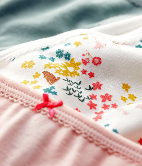 3er-Set Slips aus Baumwolle mit Wolkenmotiv f&uuml;r M&auml;dchen variante 1