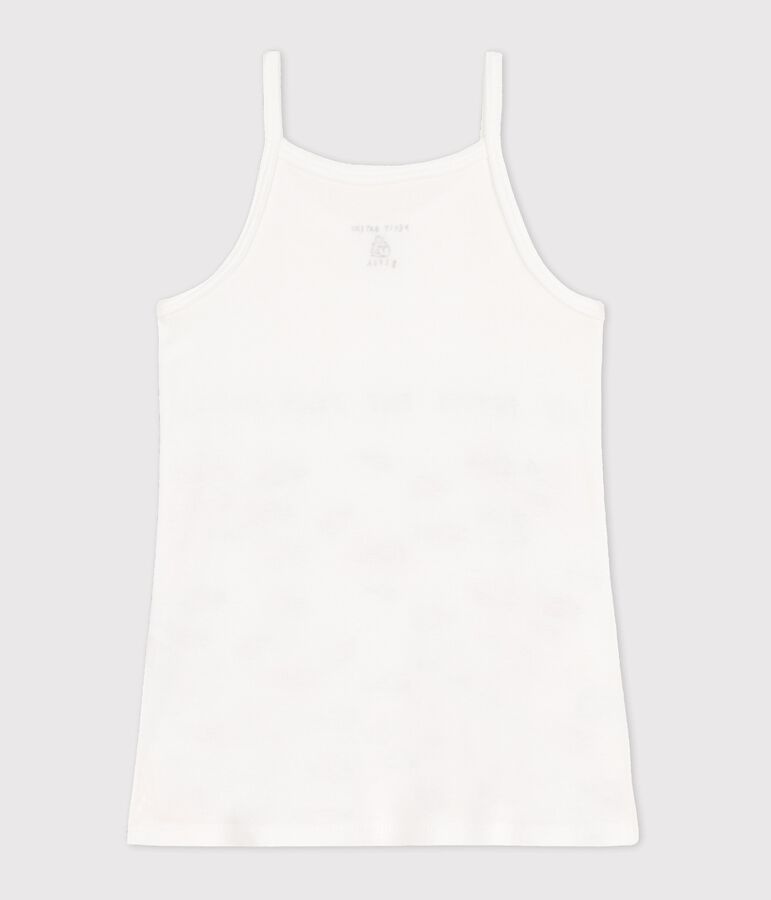 Nachthemd Serge Bloch f&uuml;r M&auml;dchen aus Rippstrick weiss