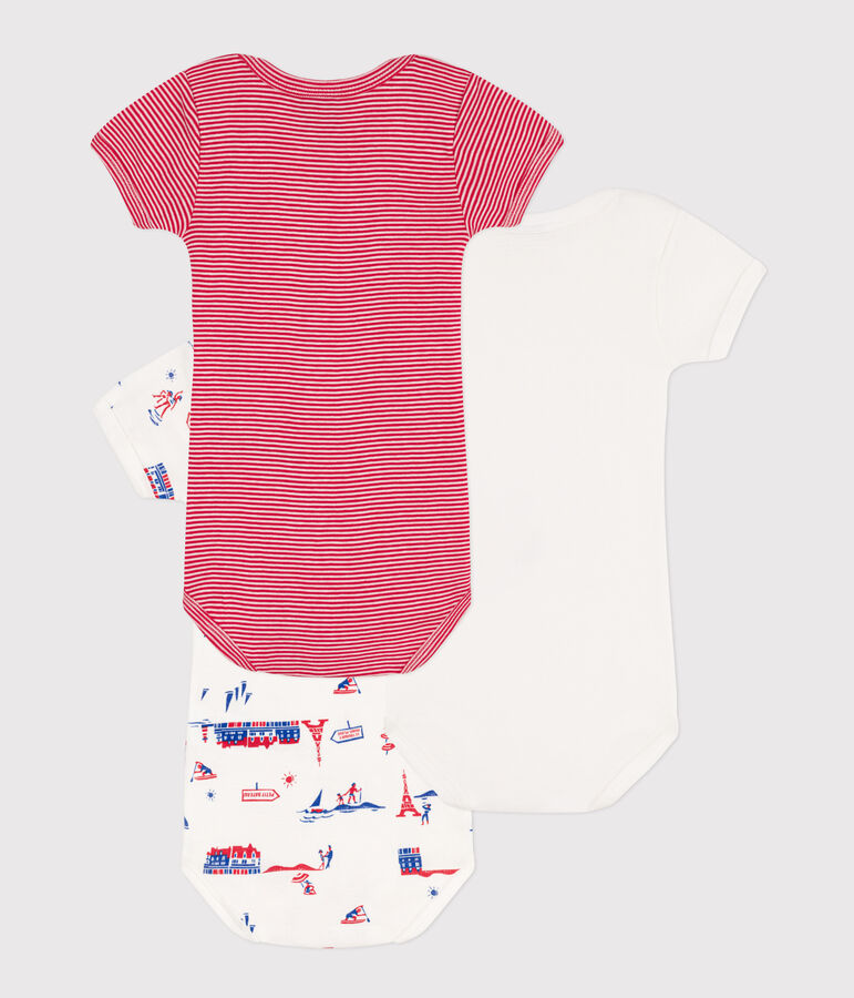 3er-Set kurz&auml;rmelige Paris-Bodys aus Baumwolle variante 1