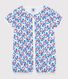 Baby-Kurzoverall aus Baumwolle mit Blumenmotiv