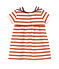 Robe bébé fille en jersey lourd rayé weiss LAIT/rot PEPS