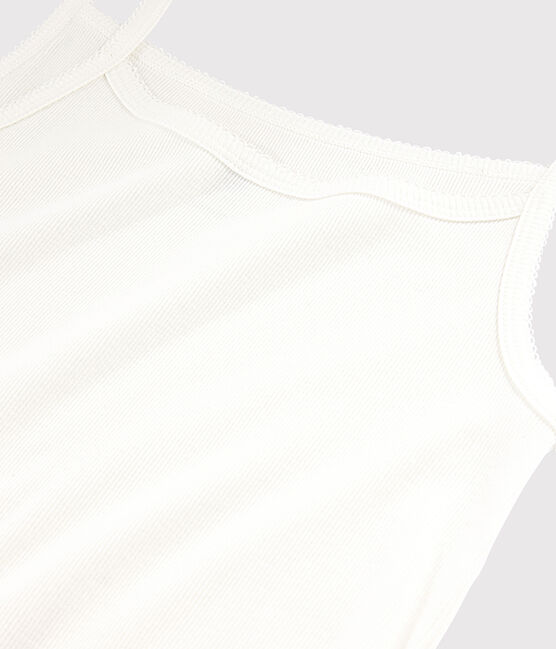 Trägershirt aus leichter Baumwolle Damen weiss MARSHMALLOW