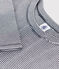Eng anliegendes T-Shirt mit Rundhalsausschnitt aus Bio-Baumwolle für Damen blau SMOKING/weiss MARSHMALLOW